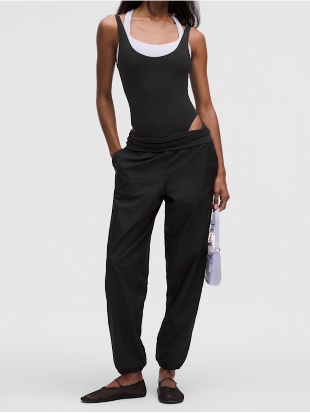 Lululemon Wundermost Mesh Low-Scoop-Back Bodysuit features a size large - Picture 2 of 8